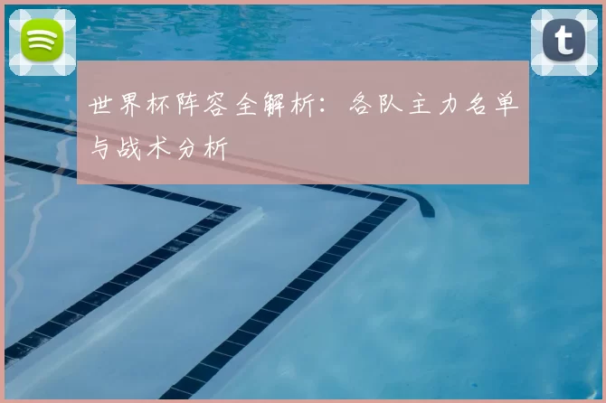 世界杯阵容全解析:各队主力名单与战术分析